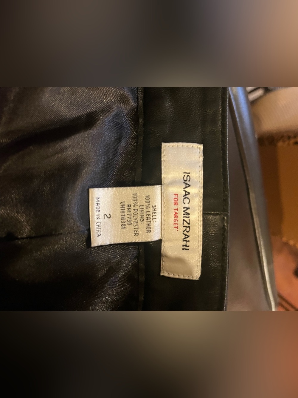 Isaac Mizrahi Genuine Leather Skirt Sz 2 - Picture 4 of 11
